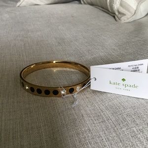Kate Spade bangle, “Spot the Spade”.  Black and crystal bracelet